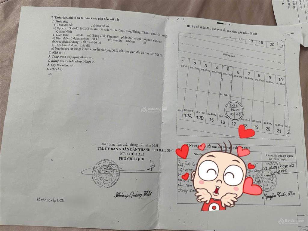 Bán ô đất liền kề bim  khu đa giác 4 hùng thắng  phường bãi cháy  tp quảng