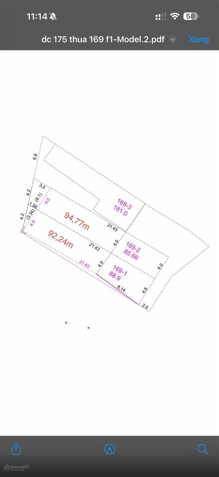 Bán lô đất mặt tiền kinh doanh gần chợ phúc hải trung tâm biên hòa diện tích 94m2 giá 3,5 tỷ