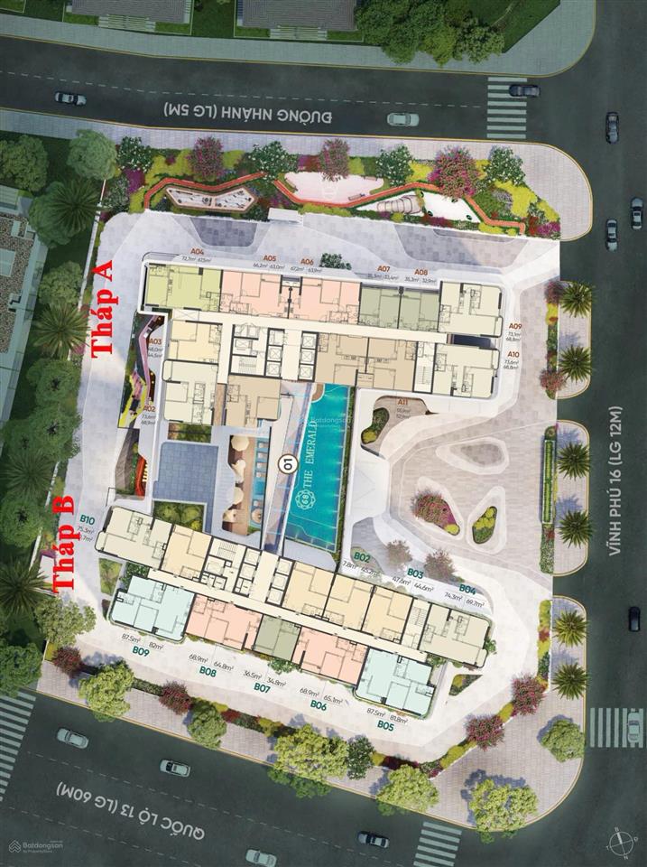 Thanh toán chuẩn chỉ cần 25% đến khi nhận nhà  không đụng bank. chỉ có tại the emerald 68  3pn