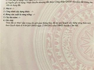 Bán gấp đất sổ đỏ 1000m2 cln đường giao thông vào tận đất 490 triệu chính chủ