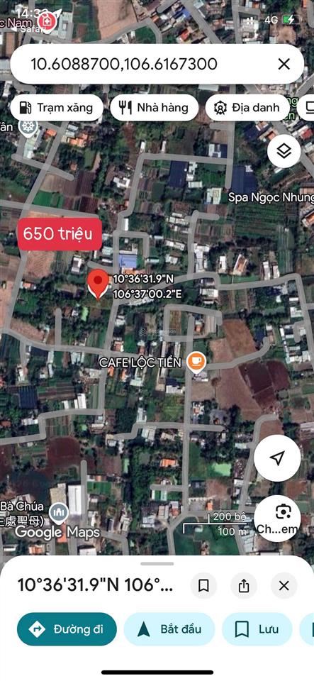 Bán đất nền mỹ lộc  cần giuộc 650 triệu. sổ sẵn, cạnh kcn