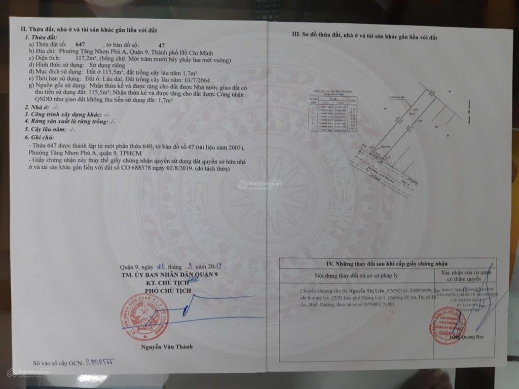 Mặt tiền đ14 làng tăng phú quận 9