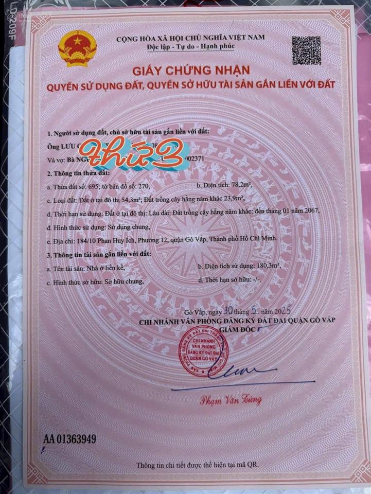 Nhà đẹp phường 12  gò vấp  184/10 phan huy ích   khu dân cư đông đúc, an ninh tốt