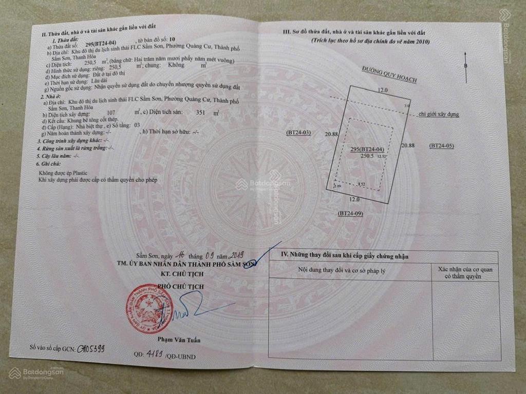 Bán biệt thự flc trục chính dự án mặt đường hồ xuân hương giá rẻ sốc