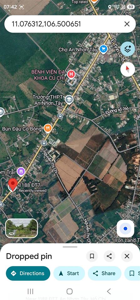 Cần bán nhanh 1.483m2 mt tỉnh lộ 7, an nhơn tây, củ chi. có 300m2 thổ, giá 9,5 tỷ tl