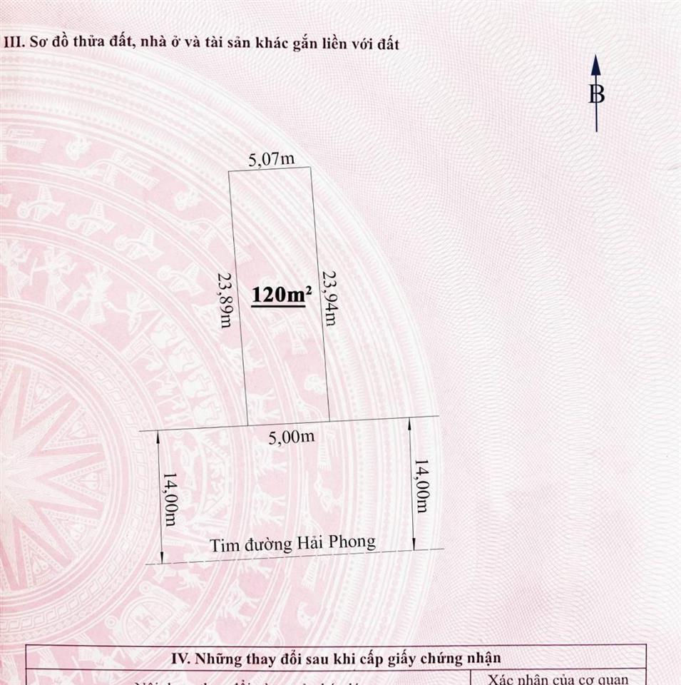 Mặt đường trục chính hải phong vinhomes dương kinh đường to giá cần bán