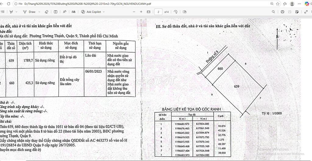 Thanh lý gấp đất thổ cư lớn MT đường số 8 ( Lò Lu(