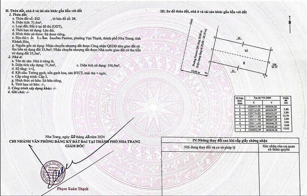 Hàng hiếm bán nhà mặt tiền đường pasteur ngang 5.6m cách bãi biển nha trang chỉ 150m giá 20,6 tỷ