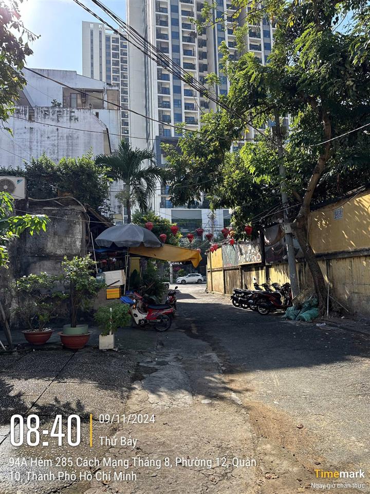 Bán đất tại 285/94d cách mạng tháng 8, 24 tỷ, 110m2, mặt tiền 4.3m, hướng tây nam, ngõ 8m, hot!