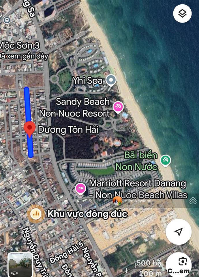 Bán cặp đất kẹp cống ngang 10m mặt tiền đường dương tôn hải sát bãi tắm non nước 179m chỉ 9,6 tỷ
