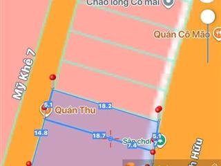 Bán lô góc 3mặt tiền đường chính hữu gần nguyễn công trứ gần biển mỹ khê 235m/49,5 tỷ ngang (15x18)