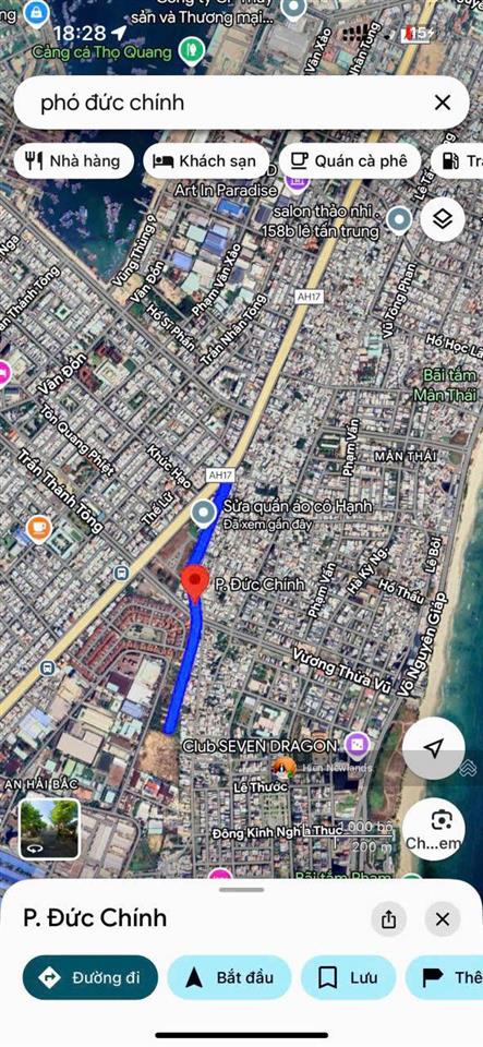Bán 104m đất mt đường 7m5 phó đức chính ngang 8,3m gần vương thừa vũ, sơn trà, đà nẵng chỉ 10,8 tỷ