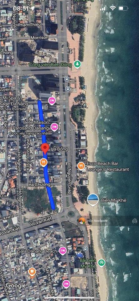 Bán 327m đất  2 mặt tiền đường hà bổng  ngang 11m cách bãi biển mỹ khê chỉ 100m  vị trí siêu vip