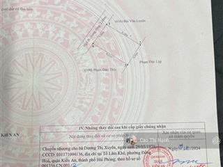 40m2 đất tràng minh, kiến an  ngang 4,86m  gía chỉ 750 triệu