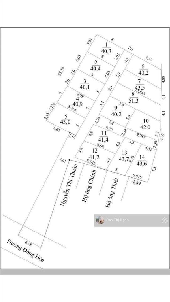 43,6m2 đất ngõ 429 đồng hoà  ngõ 2,5m
