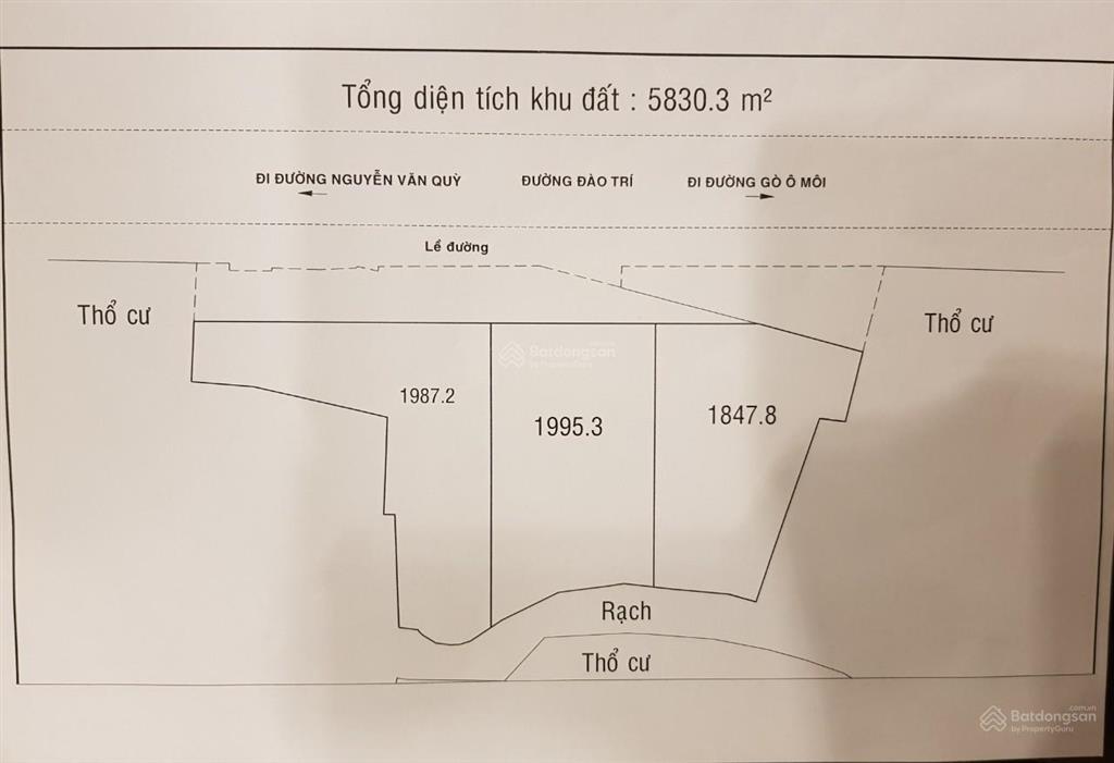 Bán đất cực ngon mt đào trí, p.phú thuận, q7, 5.830 m2 giá siêu tốt, tiện xây cc, phân lô cao cấp