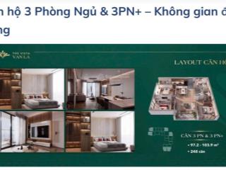 Căn hộ 3n2vs giá tốt, vốn vào chỉ từ 1 tỷ ký trực tiếp cđt