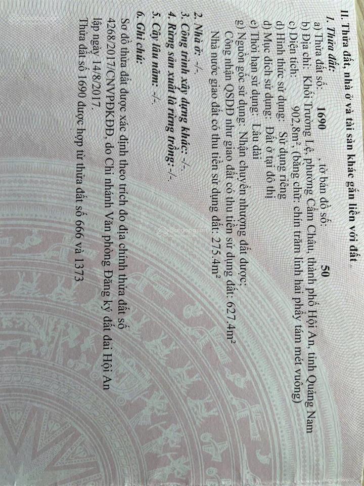 Bán nhà mặt tiền lý thái tổ hội an giá 80 tỷ diện tích 904m² view lúa sau lưng