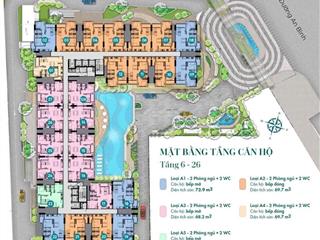 Bán nhanh căn hộ 2pn góc 72,9m2 giá 3ty9 phú đông sky garden
