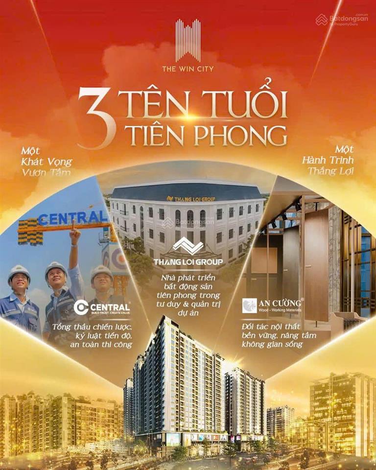 Giỏ hàng cđt the win city giá từ 1.5 tỷ, thanh toán 25% đến khi nhận nhà. tặng full nội thất