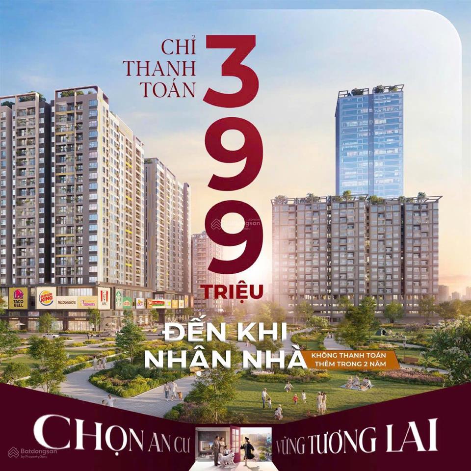 Ân hạn gốc lãi 100% trong 24 tháng, chỉ cần thanh toán trước 399 triệu sở hữu ngay căn hộ cao cấp