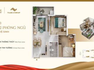 Căn hộ khu tây tphcm, 2pn2wc giá 2 tỷ, hỗ trợ gốc lãi 100%, tặng full nội thất an cường