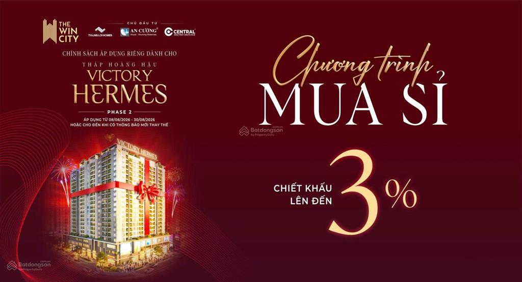 Giỏ hàng căn hộ the win city giá từ 30tr/m2  tt 15% ký hđmb  tặng nội thất gỗ an cường