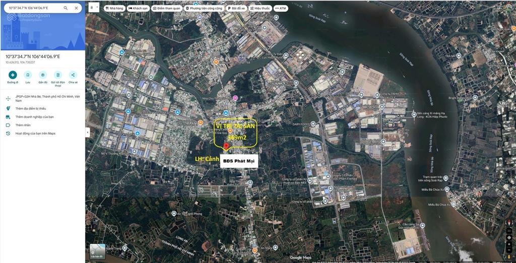 Bán đất phố nguyễn văn tạo, hiệp phước, nhà bè, thành phố hồ chí minh  369m², lô góc, miễn tg