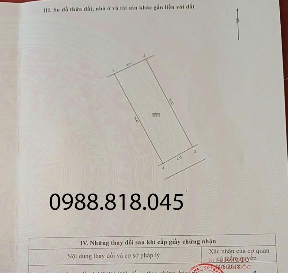 Chính chủ bán đất phân lô ngõ 63 Tư Đình, phường Long Biên, thành phố Hà Nội, 229m2,