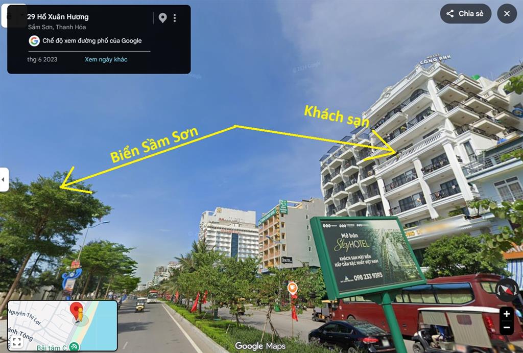 Chuyển nhượng Khách sạn Hương Lý, số 103 mặt đường Hồ Xuân Hương, Sầm Sơn, Thanh Hóa.
