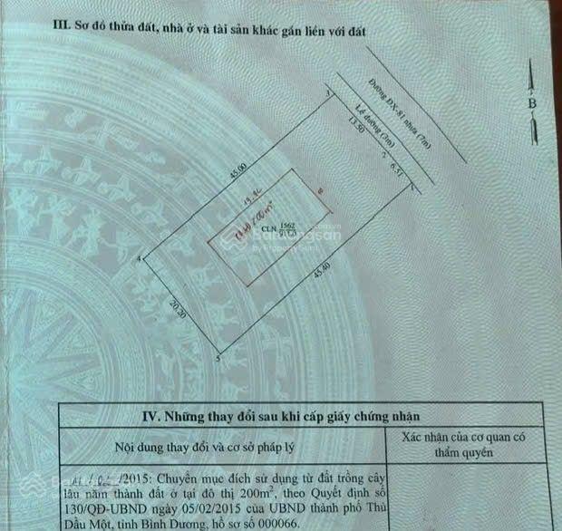 Đất xây biệt thự, kho xưởng đx081, định hòa. 20x45 thổ cư 200m đường nhựa 8m có vỉa hè giá cực tốt