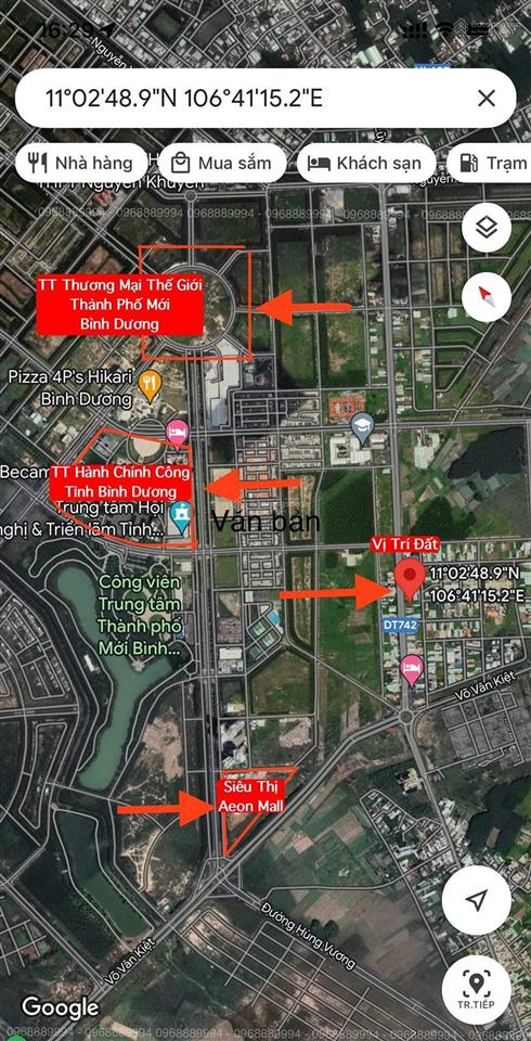 Cần bán 3 lô đường huỳnh văn lũy (tạo lực 7) mỗi lô 5x30m vị trí đẹp nhất giá tốt nhất 6 tỷ một lô