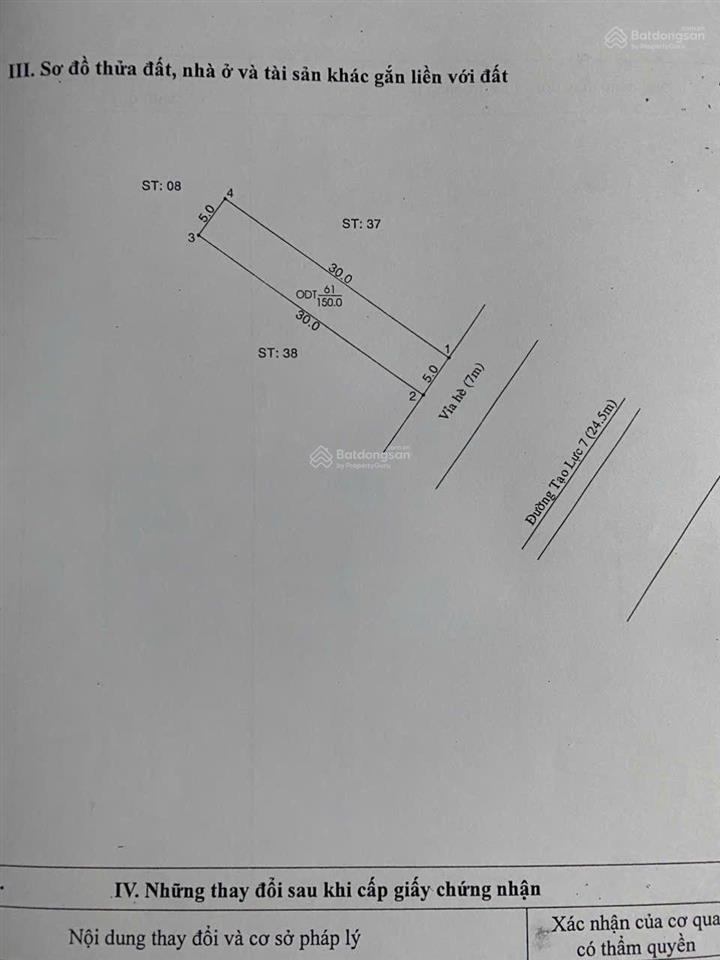 Cần bán 3 lô đường huỳnh văn lũy (tạo lực 7) mỗi lô 5x30m vị trí đẹp nhất giá tốt nhất 6 tỷ một lô