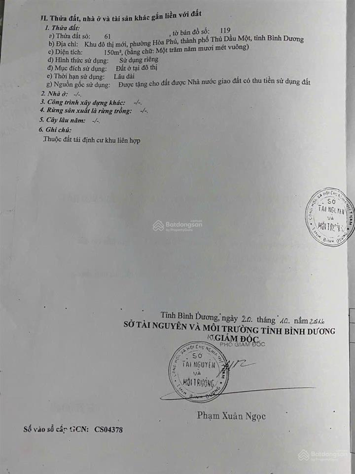 Cần bán 3 lô đường huỳnh văn lũy (tạo lực 7) mỗi lô 5x30m vị trí đẹp nhất giá tốt nhất 6 tỷ một lô