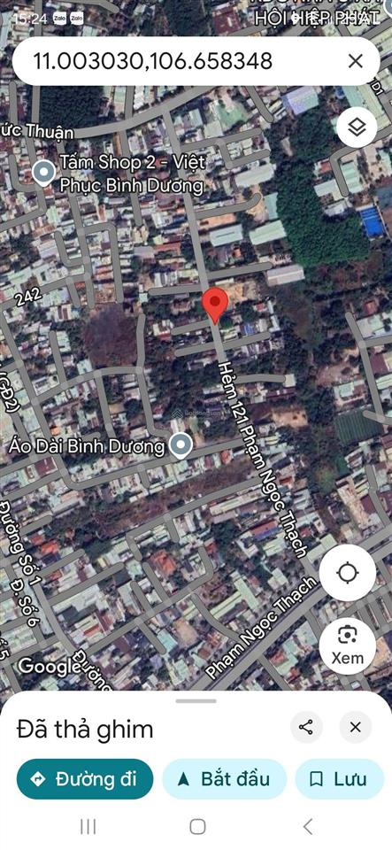 Đất xây biệt thự sân vườn hiệp thành 20x77 thổ cư 260m, đường nhựa 6m thông phạm ngọc thạch giá tốt