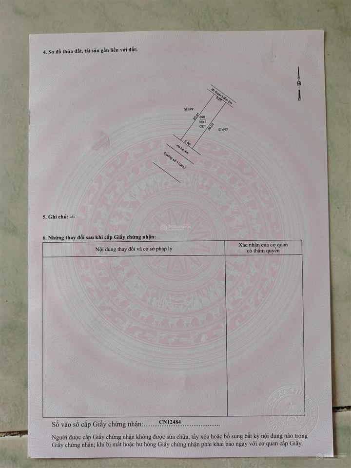 Đất kdc hiệp thành 3, 5x20m thổ cư 100% hàng hiếm có sổ sẵn xây được 1 trệt 2 lầu giá tốt nhất