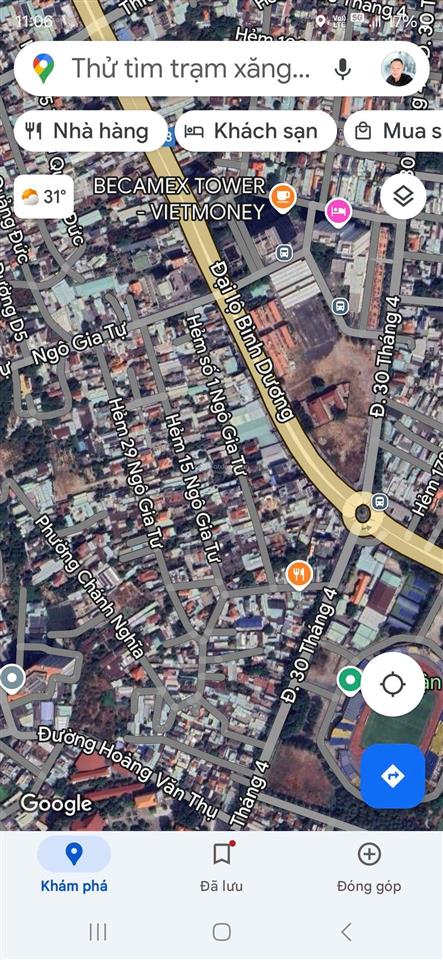Đất chánh nghĩa đường nhựa 6m thông ngô gia tự qua 30/4 , diện tích 5x29 thổ cư 100m giá tốt