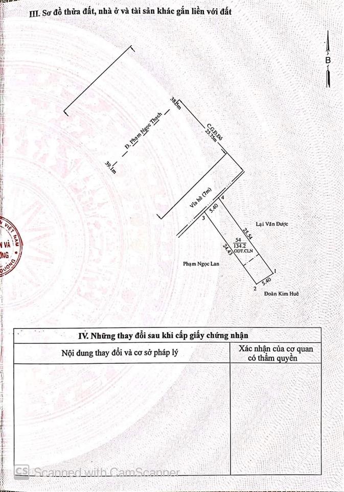 Bán gấp nhà 1 trệt 1 lầu 134.2m2 mặt tiền phạm ngọc thạch vị trí đẹp nhất con đường giá chỉ 10,5 tỷ