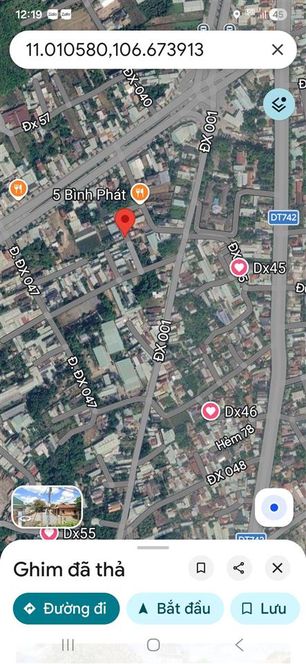 Đất phú mỹ 1 xẹc dx45 vào 50m đường ô tô tải lớn, 6x20 thổ cư 60m giá cực tốt đầu tư chỉ 2,3 tỷ