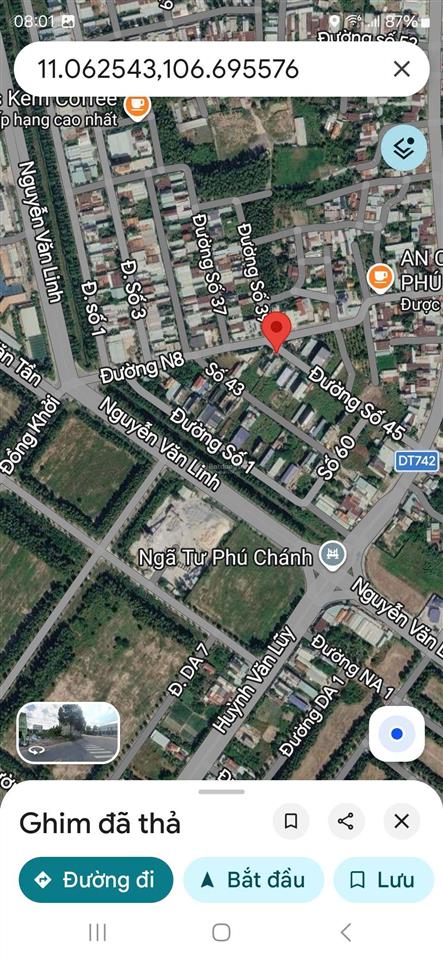 Hàng ngộp  đất tđc phú chánh b đường số 45, phường bình dương mới sát bên vòng xoay tttm , aeon