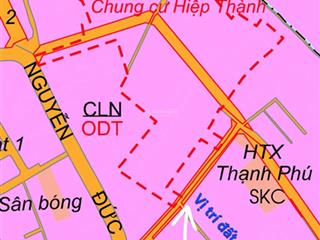 Đất xây biệt thự phường hiệp thành một sẹc nguyễn đức thuận vào 100m, ngang 10,3x34 cực đẹp giá ok