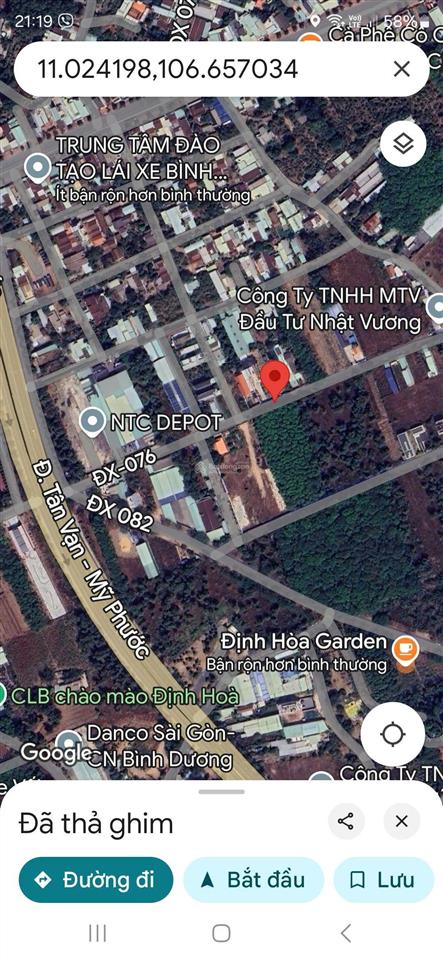 Đất xây kho xưởng dx76 định hòa 8x99m tổng 774m2 đường xe container ra vào thuận tiện giá tốt