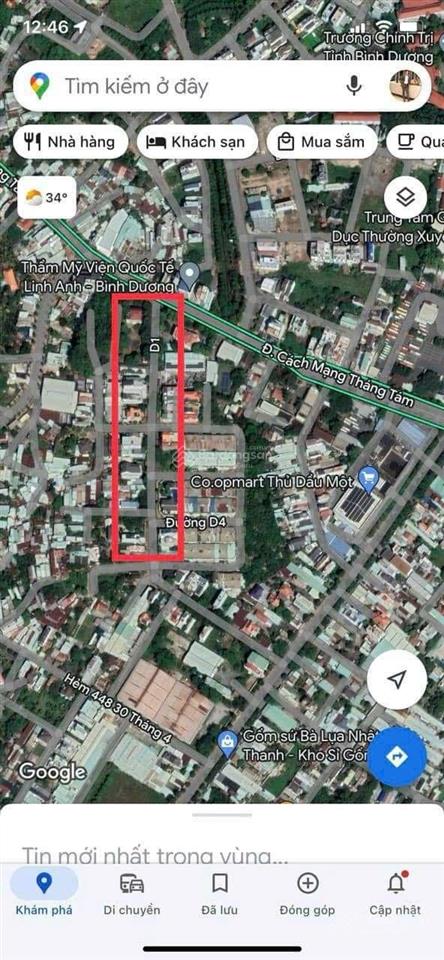 Siêu phẩm lô góc hai mặt tiền đường d1 khu tđc chánh nghĩa, 12,5x24 ngay sau lưng siêu thị coopmart