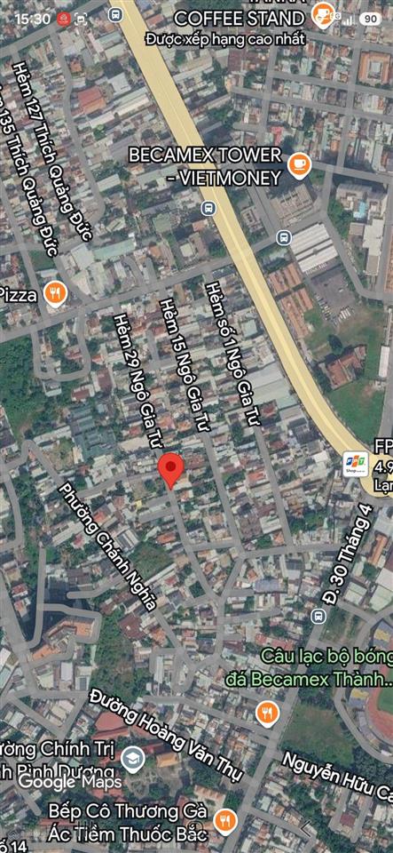 Đất xây biệt thự chánh nghĩa 15x29m thổ cư 300m đường nhựa 6m thông ngô gia tự qua 30/4 giá rất tốt