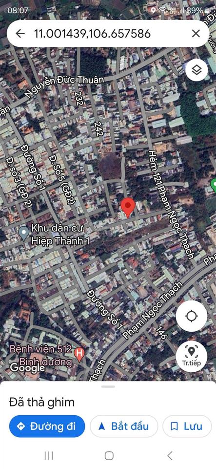 Đất hiệp thành đường nhựa 6m thông 5x25 thổ cư 75m vị trí đẹp hiếm có giá tốt