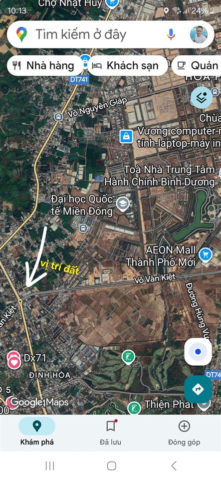Mặt tiền dx65 định hòa 6,5x43m thổ cư 80m2 vị trí đẹp cách võ văn kiệt vô 100m giá tốt 4,7 tỷ