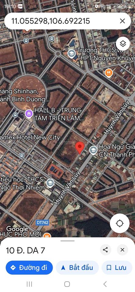 Bán đất đường da7 khu đô thị mới hòa phú ngang 16,5x30m giáp vòng xoay tttm a1, ga metro giá tốt