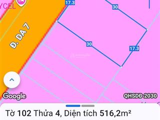 Đất đường da7 khu đô thị mới hòa phú ngang 17,3x30m kế bên vòng xoay tttm a1, nhà ga metro, giá tốt