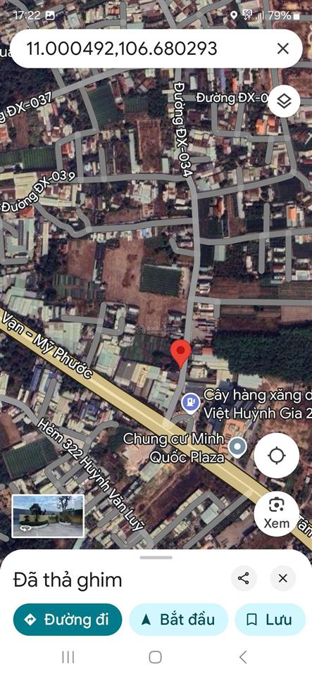 Bán đất dx034 phú mỹ, 20x51m tc 200m2, gần sát mptv vị trí làm kho xưởng quá thuận tiện giá rất tốt