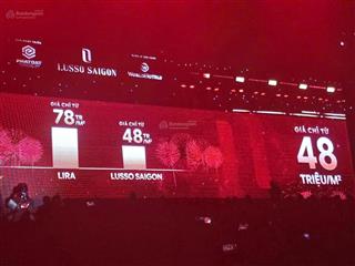 Lusso saigon siêu hot  cđt chiết khấu 10% cho khách hàng  chỉ cần tt 11% đến khi nhận nhà. em nga